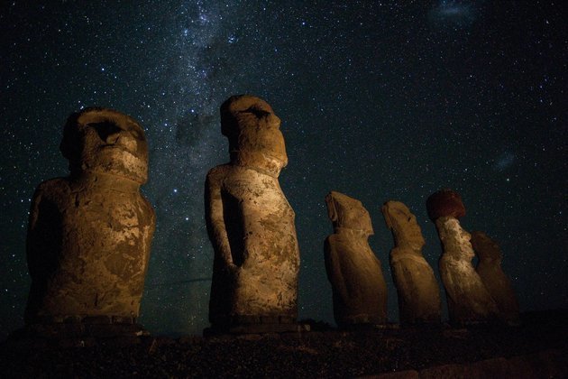 Moai szobrok
