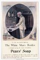 Az 1900-as évek elején született reklám szerint a tisztaságra való nevelés a fehér ember terhe. Mindehhez nagy segítséget nyújthat a Pears szappan.