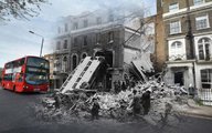 1940. szeptember 9. A Harrington Square-en a Blitz első napjaiban a bombázások során egy busz dőlt neki egy épületnek. A jármű ebben az időben üres volt, azonban a lakóépületben 11-en veszítették életüket