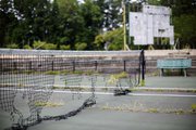 Elhagyott teniszpálya az 1996-os atlantai olimpiáról