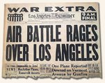 A Los Angeles-i csatáról beszámoló újságcímlap