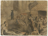 William Blake rajza a pestis áldozatairól