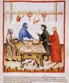 14. századi ábrázolás egy hentes boltjáról