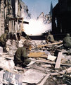 Amerikai katonák harcban a németekkel a kölni dóm közelében 1945 áprilisában