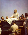 Marlene Dietrich énekel a köré gyűlő katonáknak egy olasz fronton felállított katonai kórházban