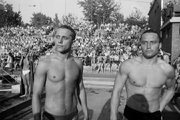Hajós Alfréd Nemzeti Sportuszoda, Szilárd Zoltán és Kádas Géza úszók az FTC 50 éves jubileuma alkalmából rendezett versenyen