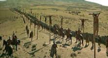 A keresztre feszítési jelenet az 1960-as Spartacus című filmből
