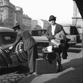 Kerepesi út, a Keleti pályaudvar érkezési oldala, háttérben a Park hotel (1937)
