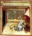 Főző nő egy, a Tacuinum Sanitatis című középkori egészségügyi kézikönyvben szereplő illusztráción