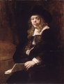 Rembrandt Gerard de Lairesse festőről készített portréja 1665 körül. De Lairesse veleszületett szifiliszben szenvedett, amely nem csupán az arcát deformálta el, hanem vaksáot is okozott.