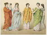 Patrícius hölgyek és szolgálóik (19. századi festmény)