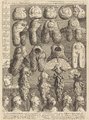 A fenti képen III. György angol király parókáinak „öt rendje” látható. A képet Thomas Cook készítette III. György koronázására