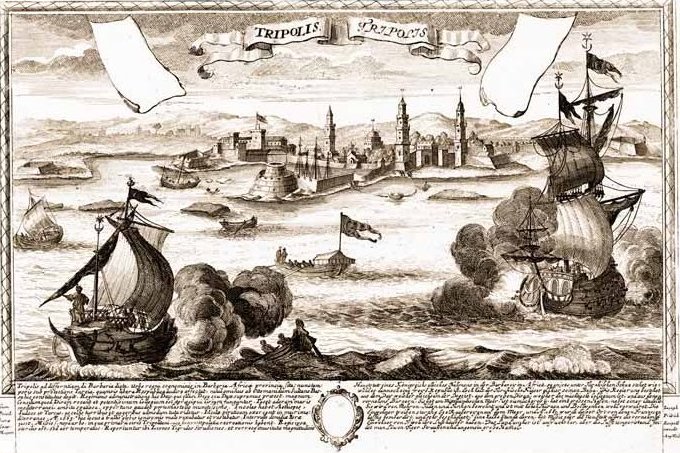 Tripoli elfoglalása egy 16. századi francia metszeten