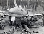 Neptun radarantennával felszerelt Messerschmitt Me 262-es vadászrepülő 1945-ben Schleswigben