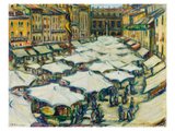 415. tétel: Vadász Ilona: Piazza della Erbe, Verona. Kikiáltási ár: 550 000 forint (Forrás: BÁV ART)