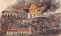 https://en.wikipedia.org/wiki/Eureka_Rebellion#/media/File:Doudiet_Eureka_Riot_-_Burning_of_Bentley's_Hotel_1854.jpg