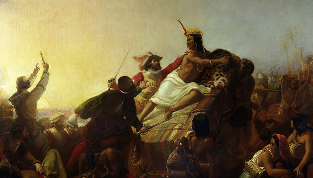 az inka uralkodó elfogása