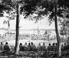 Egy pauni indián törzs az 1810-es években