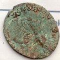 A lelőhelyen talált római kori pénz