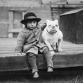 George Spinney bulldogjával egy kutyashow-n
