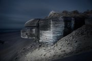 Elhagyatott bunker a franciaországi Leffrinckoucke és Zuydcoote között 