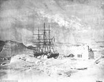 A sarkon telelő britek melléképületeket húztak fel a jég hátán