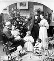 A család a karácsonyfa előtt 1897-ben