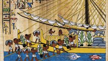 Egyiptomi kereskedőhajó készülődik a Punt földjére vezető úthoz