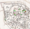 A vár területének helyrajzi térképe