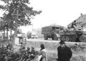 Visszavonuló német csapatok a Dunántúlon