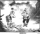 Korabeli karikatúra a szerződésről
