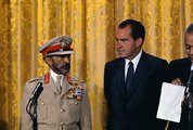Az etióp császár és Nixon amerikai elnök