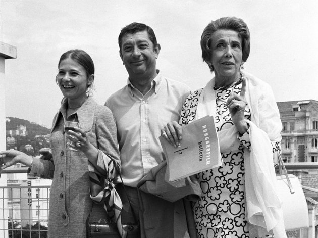 Törőcsik Mari, Makk Károly és Darvas Lili 1971-ben Cannes-ban, ahol 1971-ben a Szerelem című filmért átvehették a zsűri különdíját