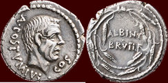 Decimust ábrázoló denarius érme