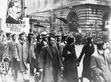Angol kommunisták menete Londonban, 1936.