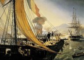 A francia flotta megbénította Mexikó kereskedelmi törekvéseit a Cukrászháborúban
