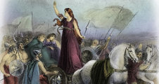 Boudica lelkesíti csapatait