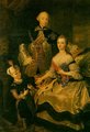 A leendő III. Péter, Nagy Katalin és közös gyermekük, a későbbi I. Pál