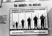 1935-ös náci plakát, amely a genetikailag nemkívánatos elemek elszaporodásával fenyeget