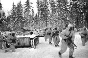Szovjet csapatok a Moszkva környéki erdőkben