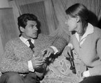 Sztankay István és Törőcsik Mari színművészek a Katona József Színházban. Zorin: Varsói melódia című darabjának próbája, 1965