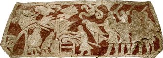 A vérsas lehetséges ábrázolása egy viking kori faragványon