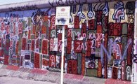 A brit szektor határa a Berlini Fal előtt a Postdamer Platznál, 1988