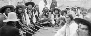 Jut indián zenészek egy rezervátumon a 20. század elején
