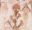 A Plaincourault apátság XIII. századi freskóján az első emberpár gombát falatozott
