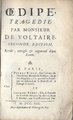 Voltaire Oidipuszának második kiadása (kép forrása: Wikimedia Commons)