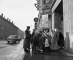 Rákóczi út a Klauzál utca torkolatától a Szent Rókus-kápolna felé nézve, 1967