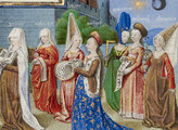 Női ruhák a középkorból (kép forrása: historyofeuropeanfashion.wordpress.com)