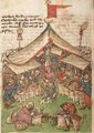 Piac ábrázolása egy 15. századi német krónikából (kép forrása: Pinterest)