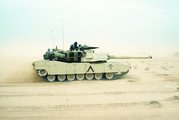 Amerikai M1A1 típusú harckocsi az iraki sivatagban 1991-ben (kép forrása: armyhistory.org)